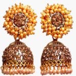 Golden colour pearl Jhumka