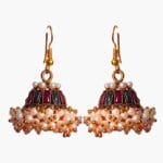 Oxidized gold Multicolor hook pearl Earrings