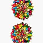 Oxidized gold Multicolor Stud Earrings