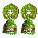 Parrot Green Jhumka earrings