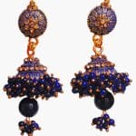 Navy Blue colour pearl Jhumka