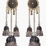 Oxidized  metal Kashmiri  earrings