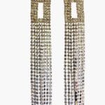 Rhinestones white Tassel  Dangle Earrings