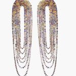 Moon stone studded dangle earrings