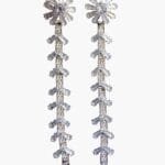 Tassel stone studded dangle earrings