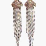 Stone studded dangle earrings