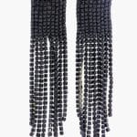 Black Square Chandelier Earrings