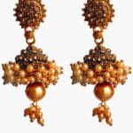 Dark brown color pearl Jhumka