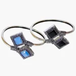 Dual Gemstone Cuff (Black/Blue)