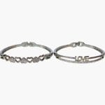 Heart Shape Silver Plated Bracelets for Women/Girls