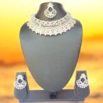 Sparkling Bridal Choker (Sliver Plated)