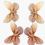 Golden Butterfly Cascade Earrings