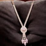 Luxurious Crystal Pendant Necklace with Teardrop Accents