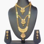 Exquisite Traditional Gold-Plated Temple Jewelry Set