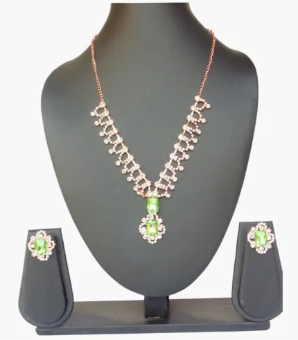 Green Crystal Necklace Set