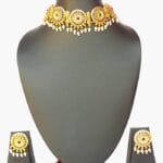 Elegant Antique Gold-Plated Temple Choker Set