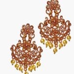 Traditional Gold-Plated Kundan Earrings with Pearl Drops