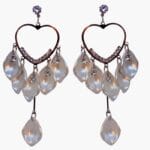 Pearl Rain Heart Hoop Earrings