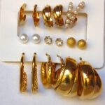 Gold Tone Earring Set