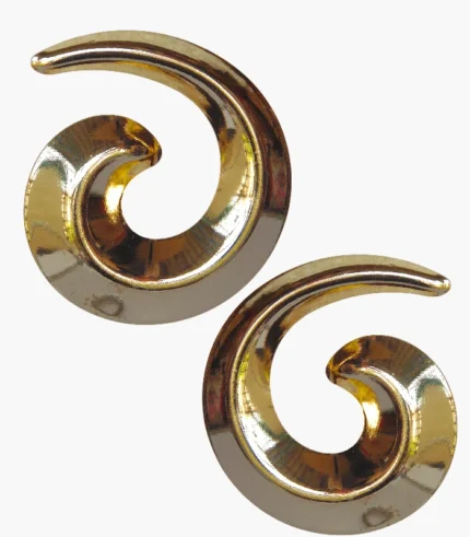 Golden Spiral Statement Earring