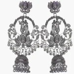 Oxidized Radha Krishna Jhumkas