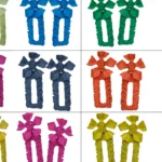 Clay Azure Bloom Floral Statement Drop Earrings for Women