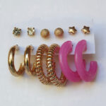 Gold Tone  Earring Stud  Set