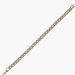 Sparkling Gold-Plated Crystal Tennis Bracelet